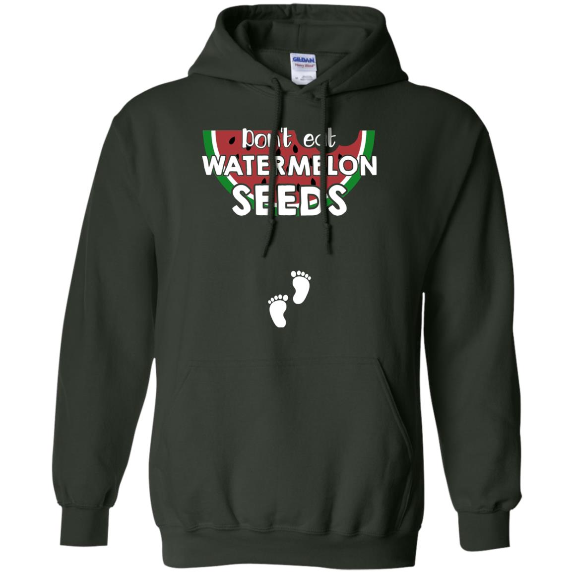 Don_t Eat Watermelon Seeds Pregnancy Announcement Shirt Forest Green