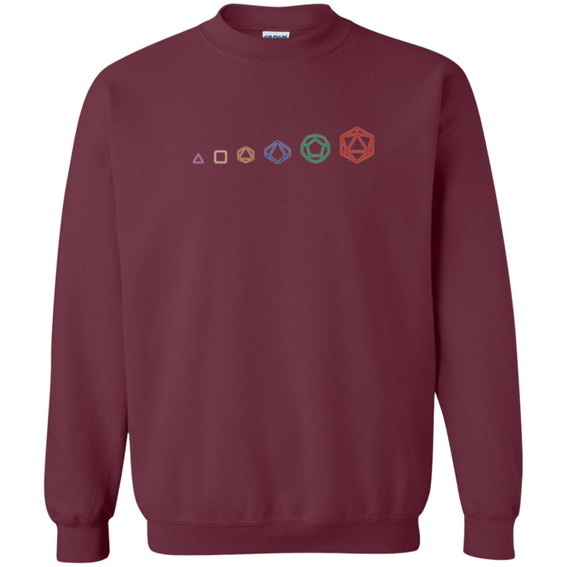 D20 Dice Evolution Role Playing T-shirt Maroon