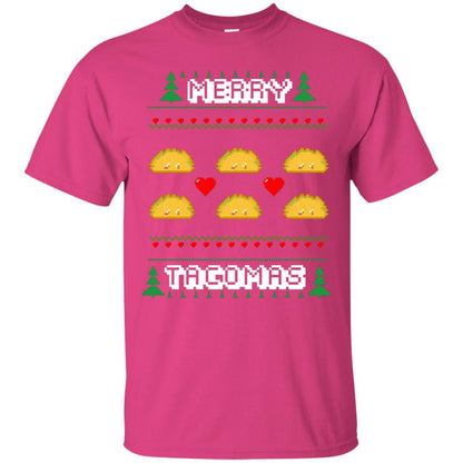Merry Tacomas X-mas Gift Shirt For Taco Lovers Heliconia