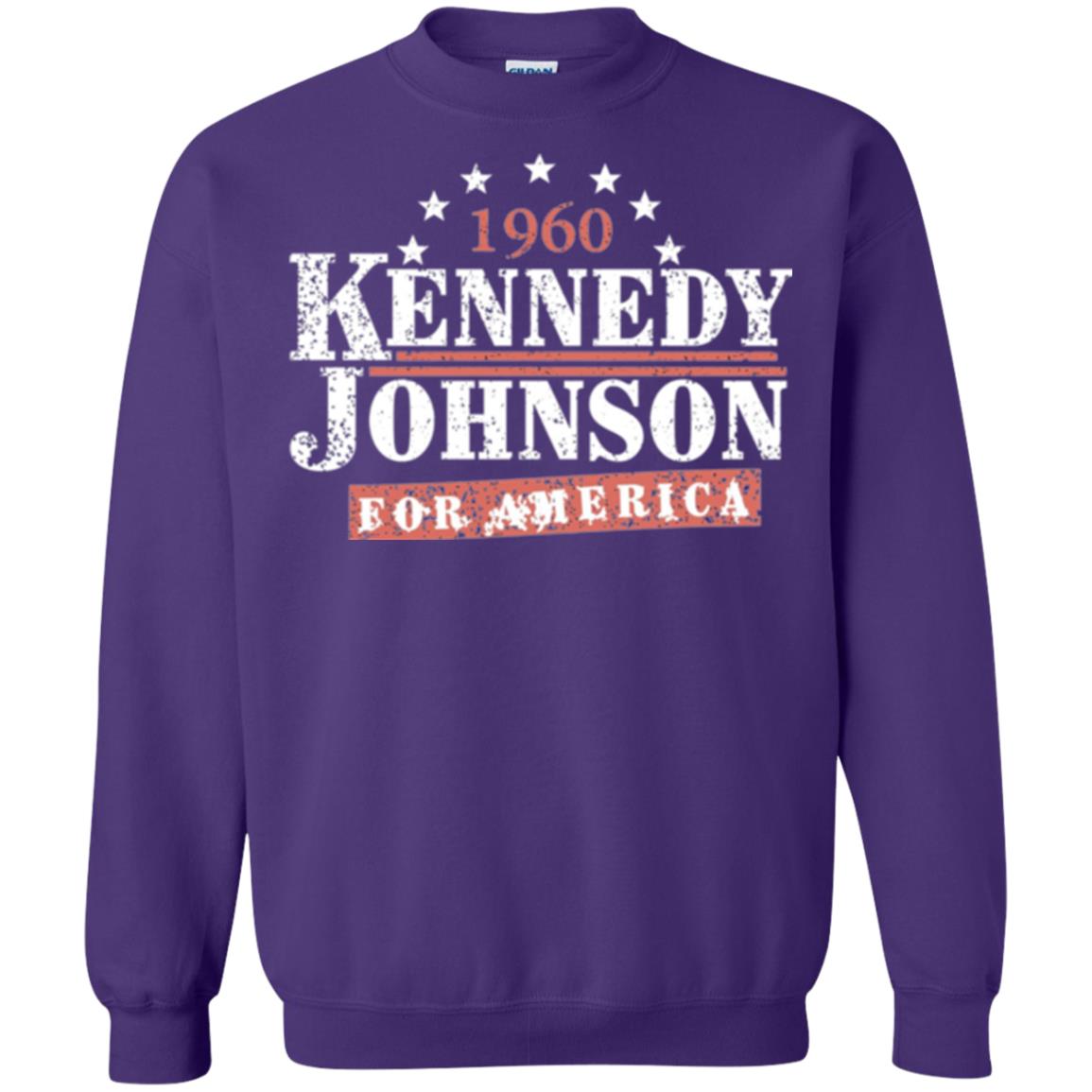 Presidential Campaign T-shirt Vintage Kennedy Johnson 1960 Purple