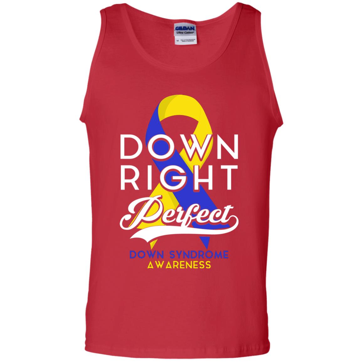 Down Right Perfect Down Syndrome Awareness T-shirt Red