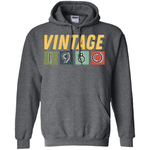 Vintage 1980 38th Birthday Gift Shirt For Mens Or WomensG185 Gildan Pullover Hoodie 8 oz.