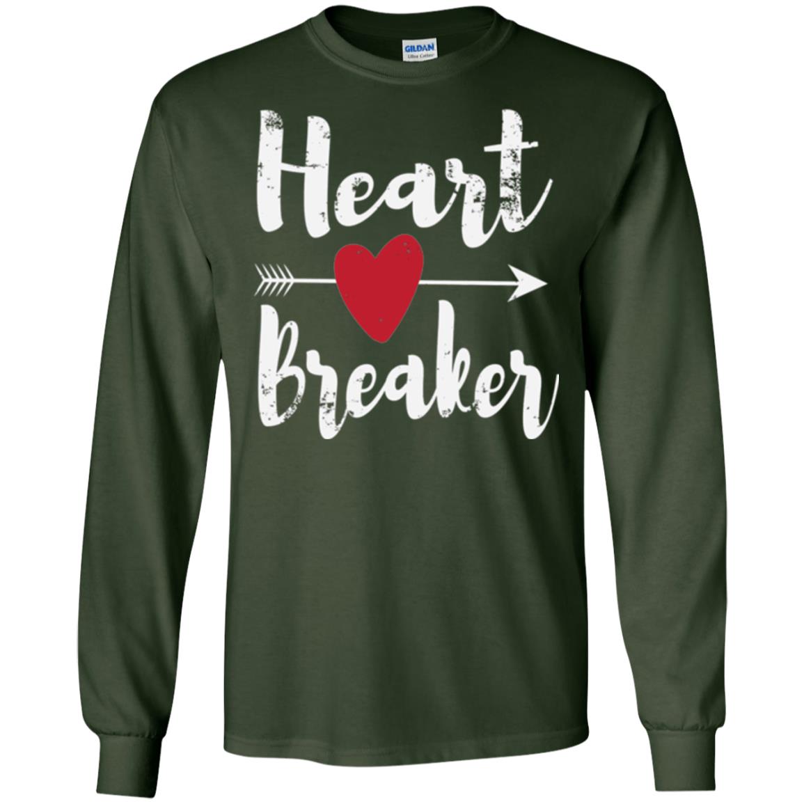 Valentines Day T-shirt Heart Breaker T-shirt Forest Green