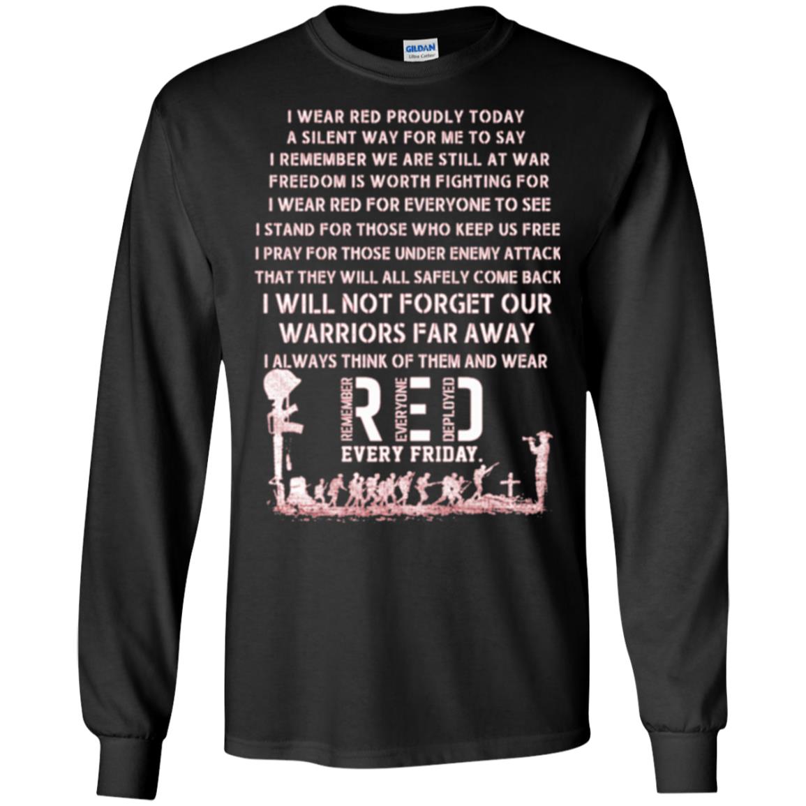 Red Friday Military T-shirt Wear Red Friday Black
