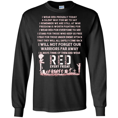 Red Friday Military T-shirt Wear Red Friday Black