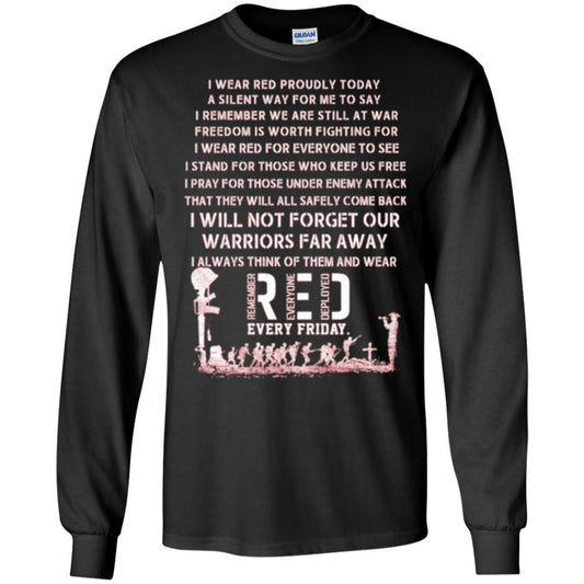 Red Friday Military T-shirt Wear Red Friday Black