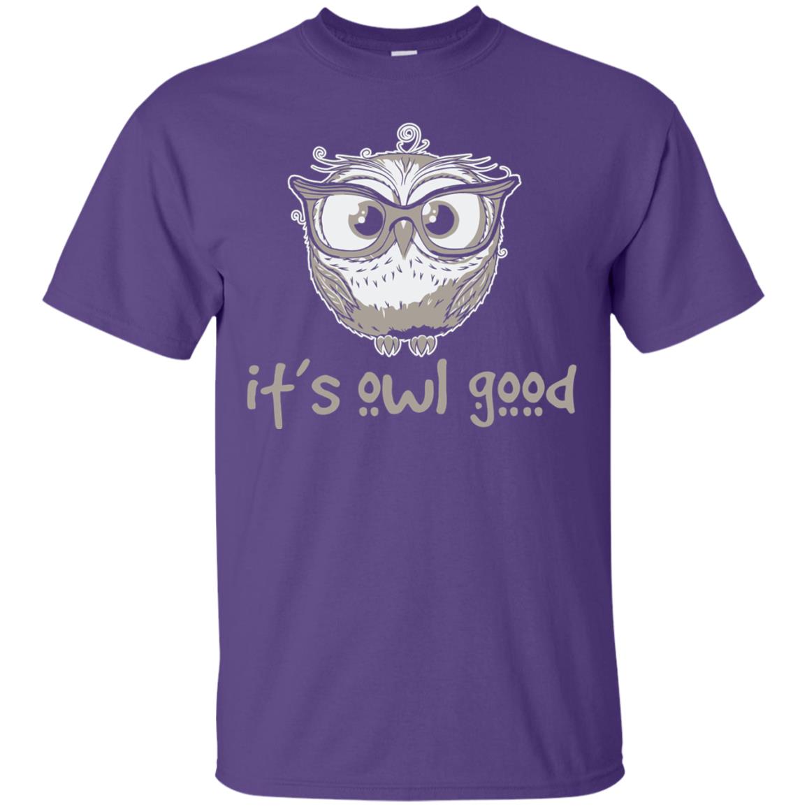 It_s Owl Good Funny Owl Lover T-shirt Purple