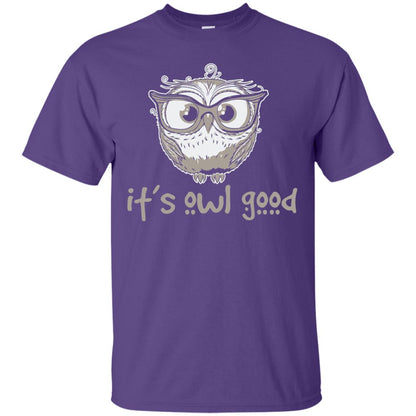 It_s Owl Good Funny Owl Lover T-shirt Purple