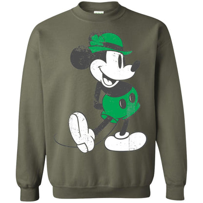 Mickey Mouse St. Patrick_s Day T-shirt Military Green