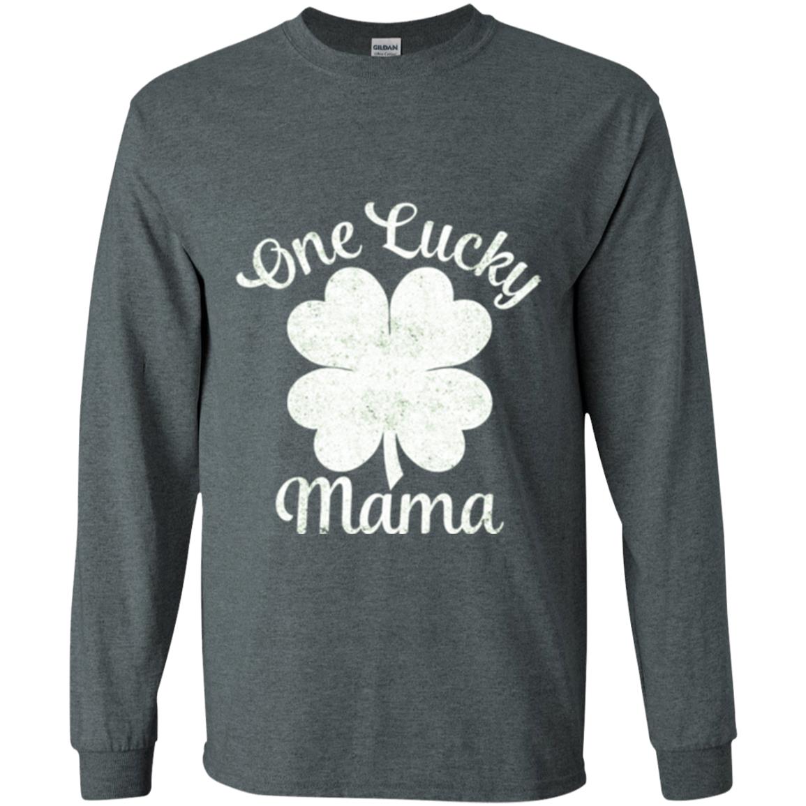 One Lucky Shamrock Mama St. Patrick's Day T-shirt Dark Heather