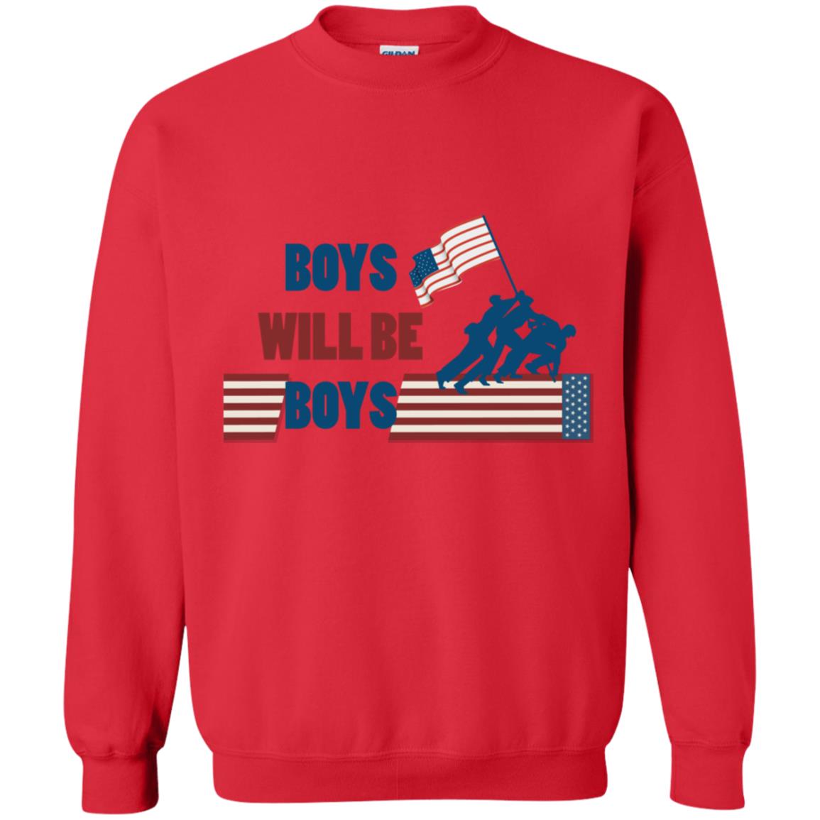Boys Will Be Boys Military Shirt Red