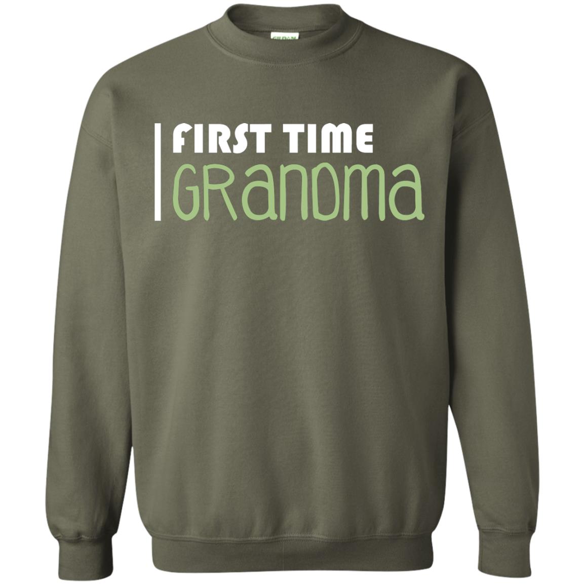 First Time Grandma Shirt Military Green