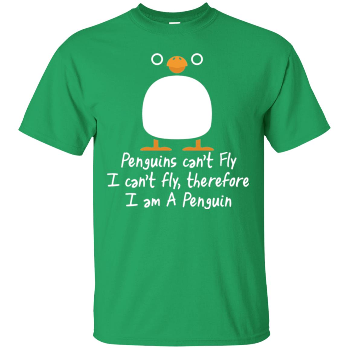 Penguin T-shirt I Can_t Fly Irish Green