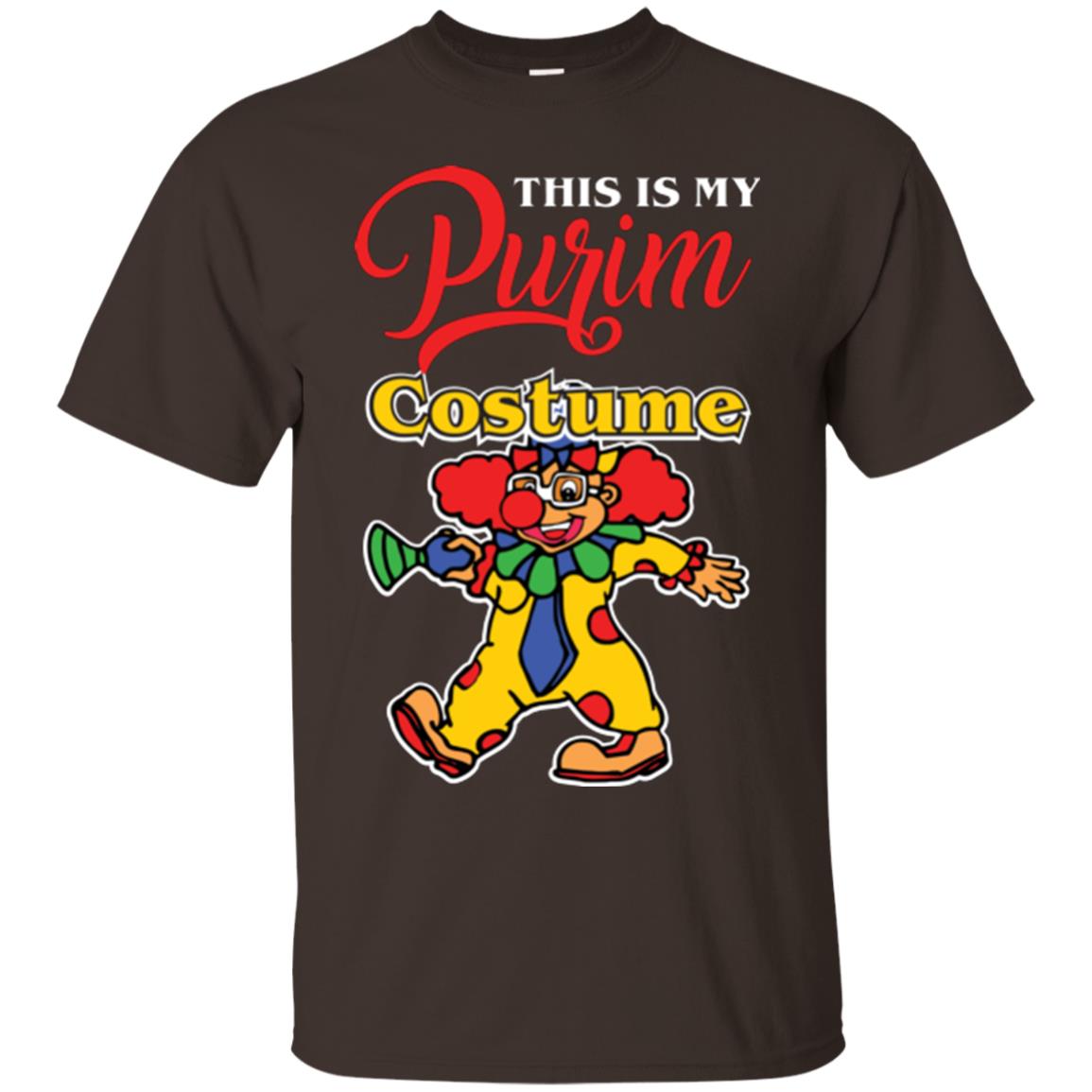 Purim Day T-shirt This Is My Purim Costume Dark Chocolate
