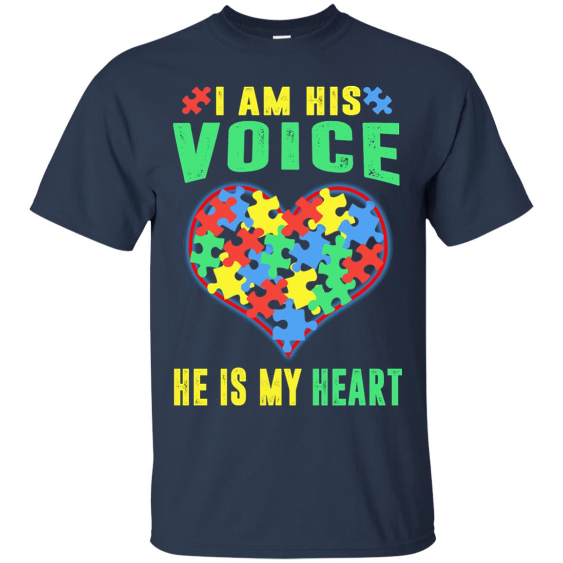 Autism Awareness Shirt He Is My Heart Navy