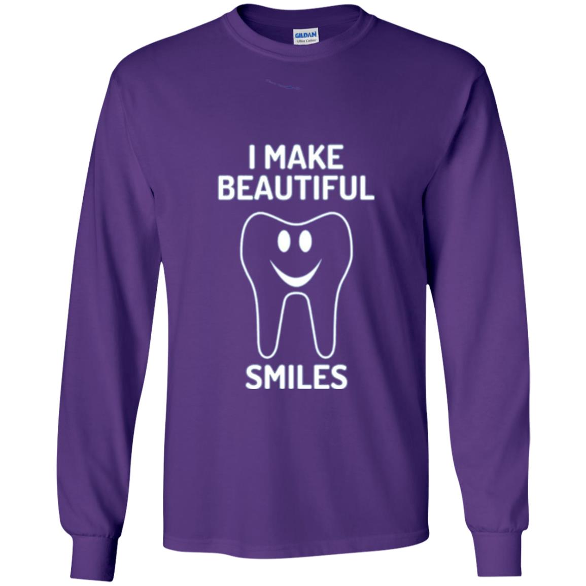Dentist T-shirt I Make Beautiful Smiles Purple