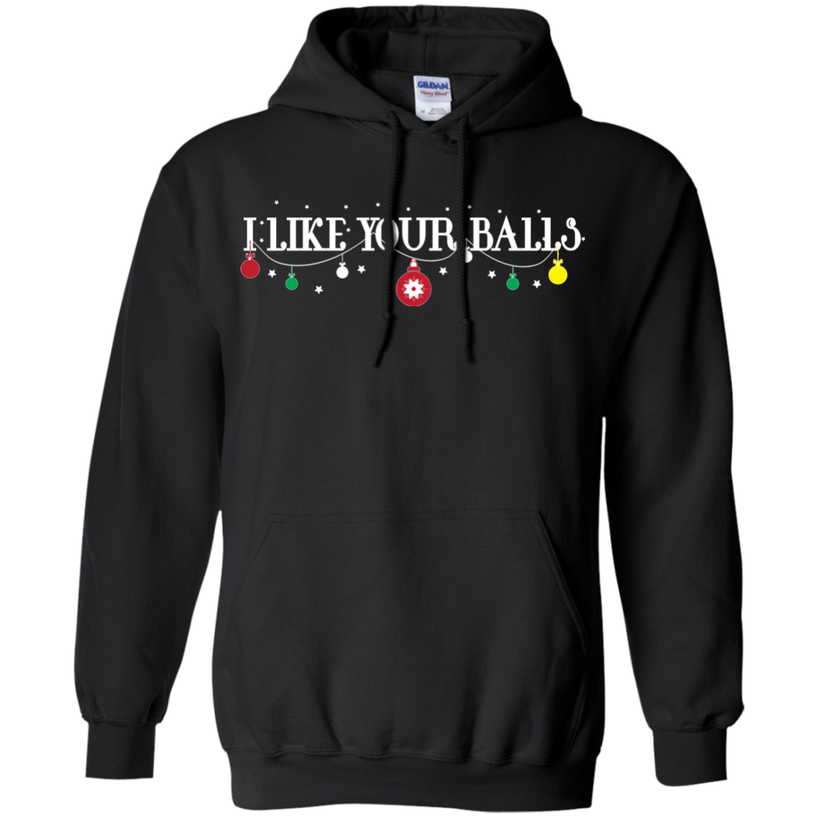 Christmas T-shirt I Like Your Balls Black