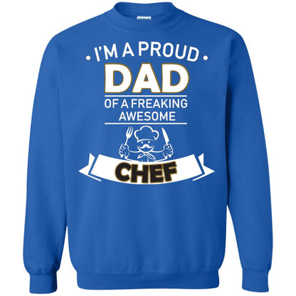 I_m A Proud Dad Of Freaking Awesome Chef Daddy Shirt Royal