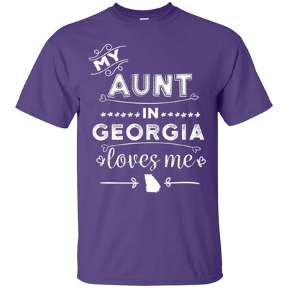 Niece T-shirt My Aunt In Georgia Loves Me Purple
