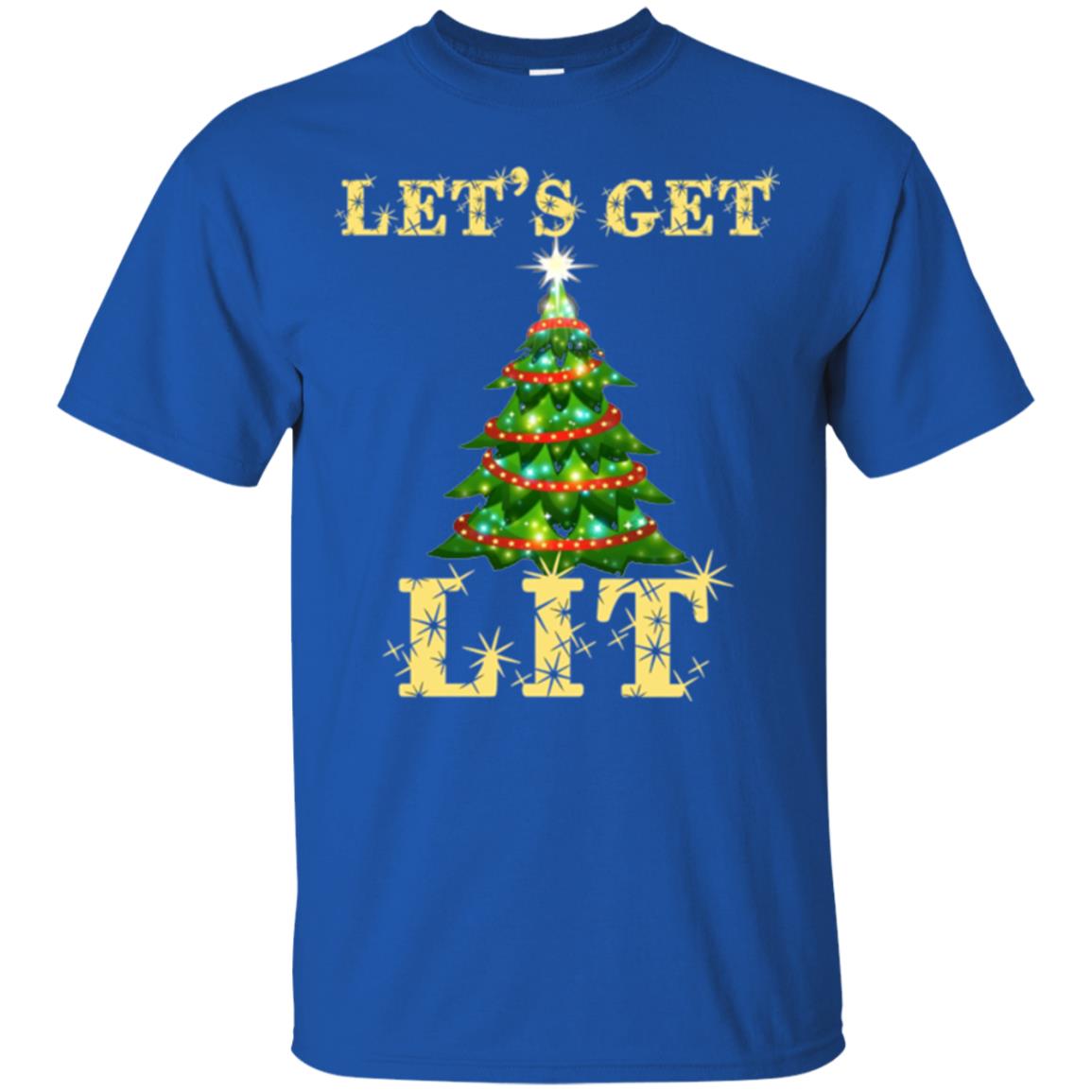 Christmas T-shirt Let_s Get Lit Royal