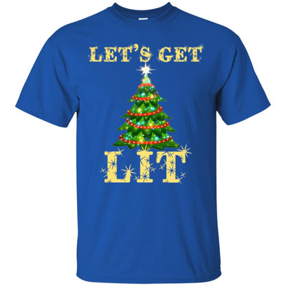 Christmas T-shirt Let_s Get Lit Royal