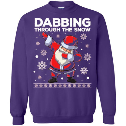 Christmas T-shirt Dabbing Through The Snow T-shirt Purple