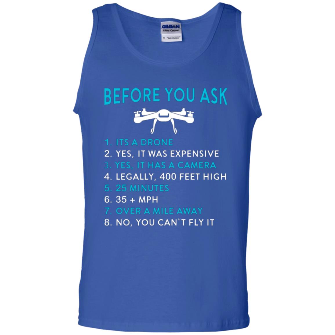 Funny Drone T-shirt Before You Ask Royal