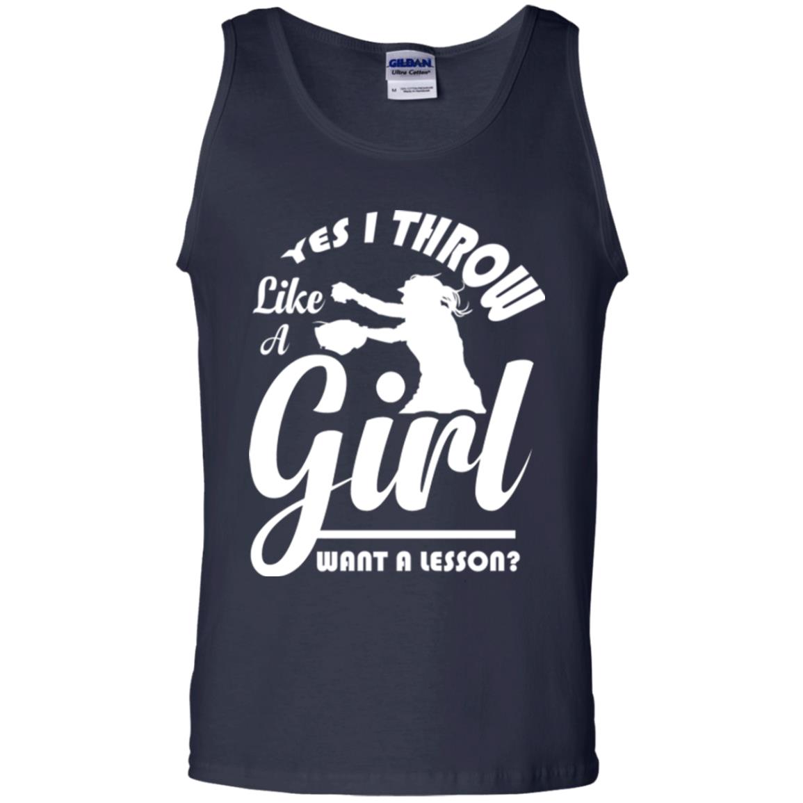 Softball T-shirt Yes I Throw Like A Girl Want A Lesson Navy