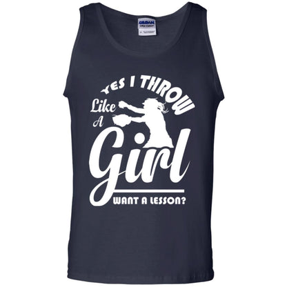 Softball T-shirt Yes I Throw Like A Girl Want A Lesson Navy