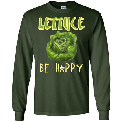 Lettuce Be Happy Lettuce Lover T-shirt Forest Green