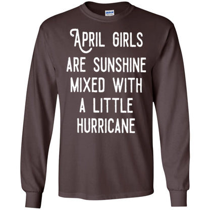 April Girls Are Sunshine Mixed With A Little Hurricane T-shirt Dark Chocolate