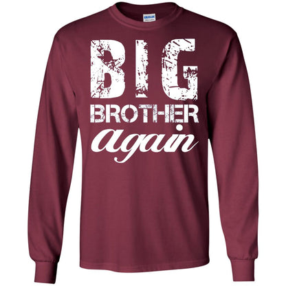 Big Brother Again T-shirt New Baby Maroon