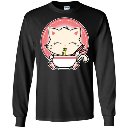 Kawaii Japanese Anime Cat Ramen T-shirt