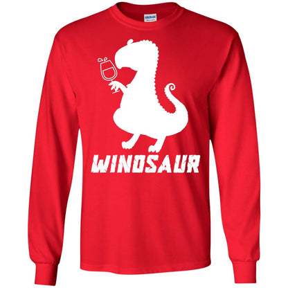 Drinking Party T-shirt Winosaur Wine Dinosaur Red