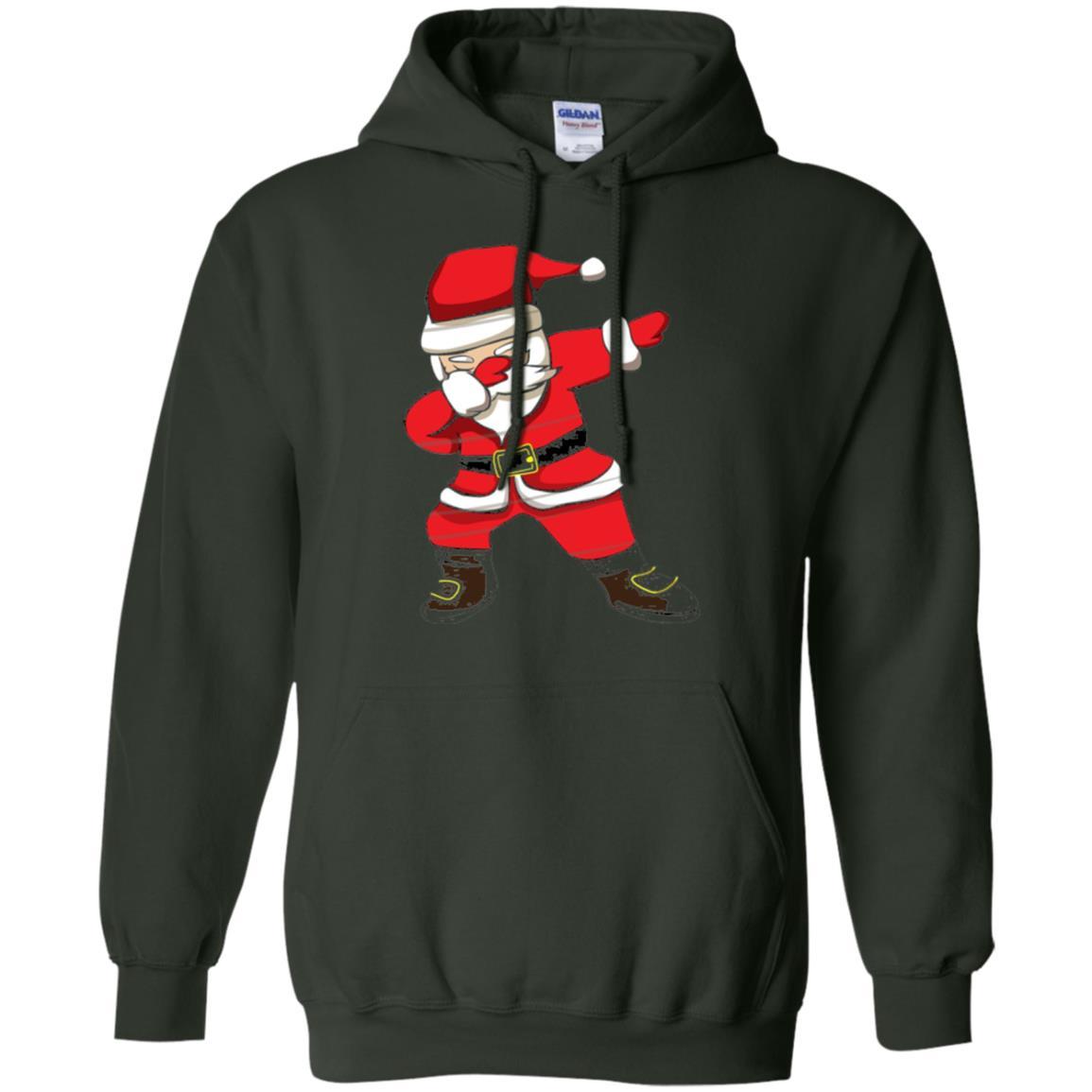 Christmas T-shirt Dabbing Santa Christmas T-shirt Forest Green
