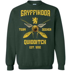 Gryffindor Quiddith Team Seeker Est 1092 Harry Potter ShirtG180 Gildan Crewneck Pullover Sweatshirt 8 oz.