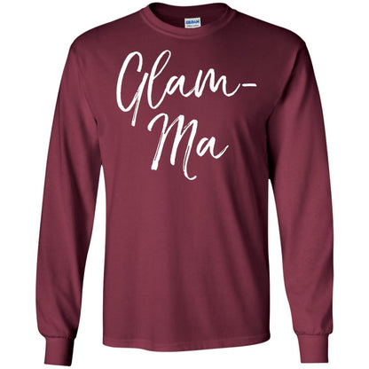 Glamorous Grandma Fabulous T-shirt Glam-ma T-shirt Maroon