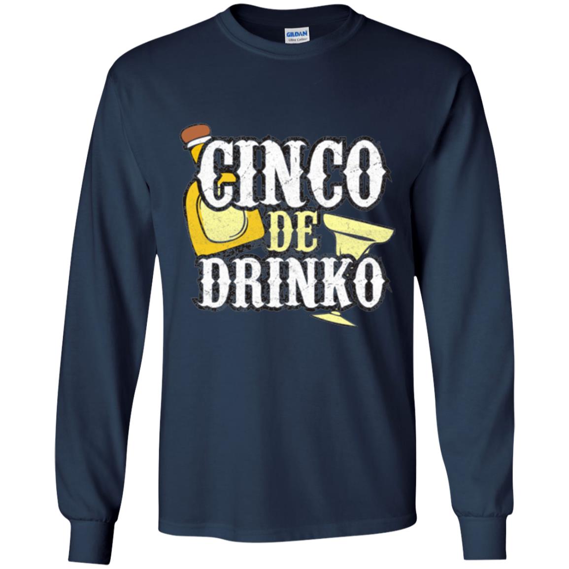 Funny Cinco De Mayo Drinko Celebration T-shirt Navy