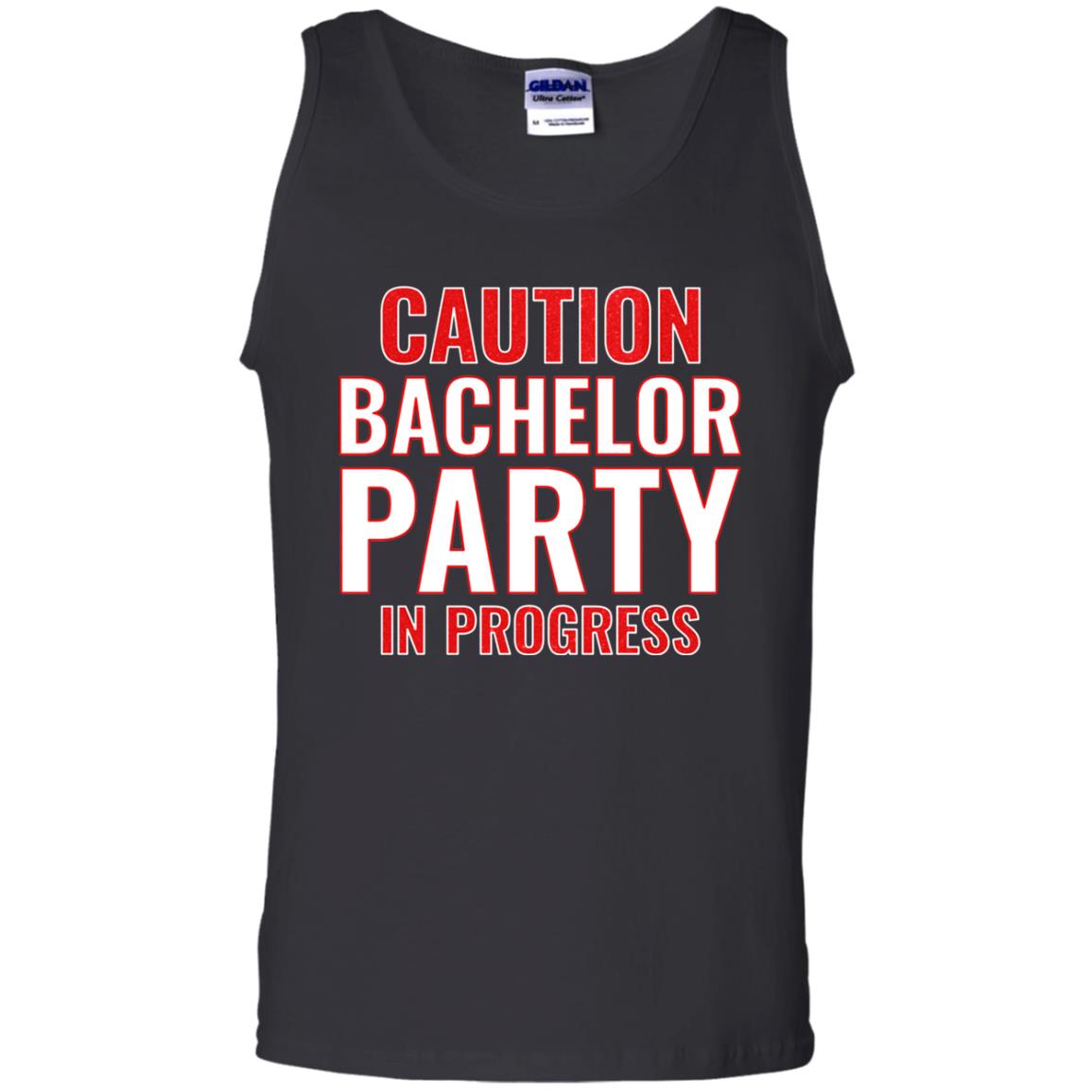 Funny Warning Caution Bachelor Party In Progress Black