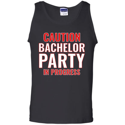 Funny Warning Caution Bachelor Party In Progress Black
