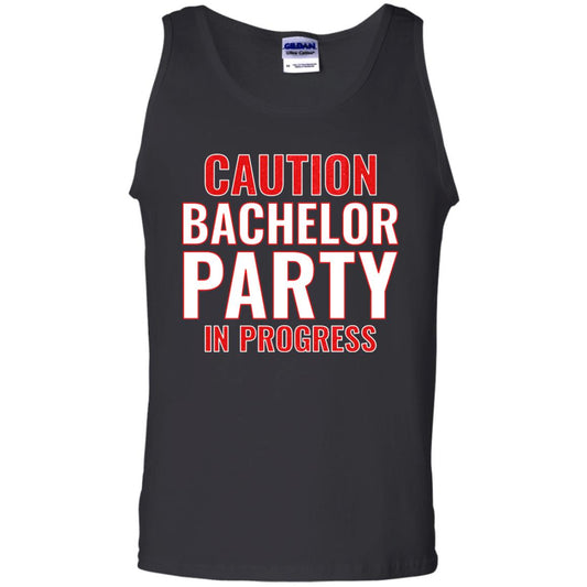 Funny Warning Caution Bachelor Party In Progress Black