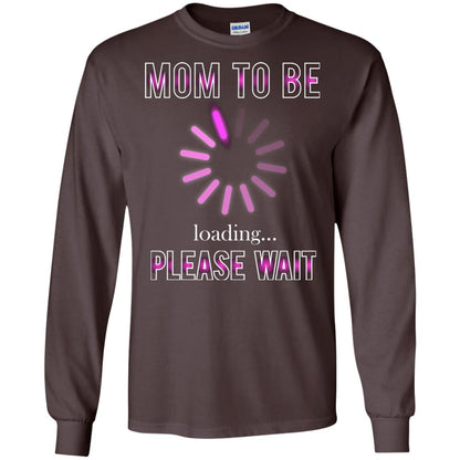 Mommy T-shirt Mom To Be Loading Please Wait Dark Chocolate