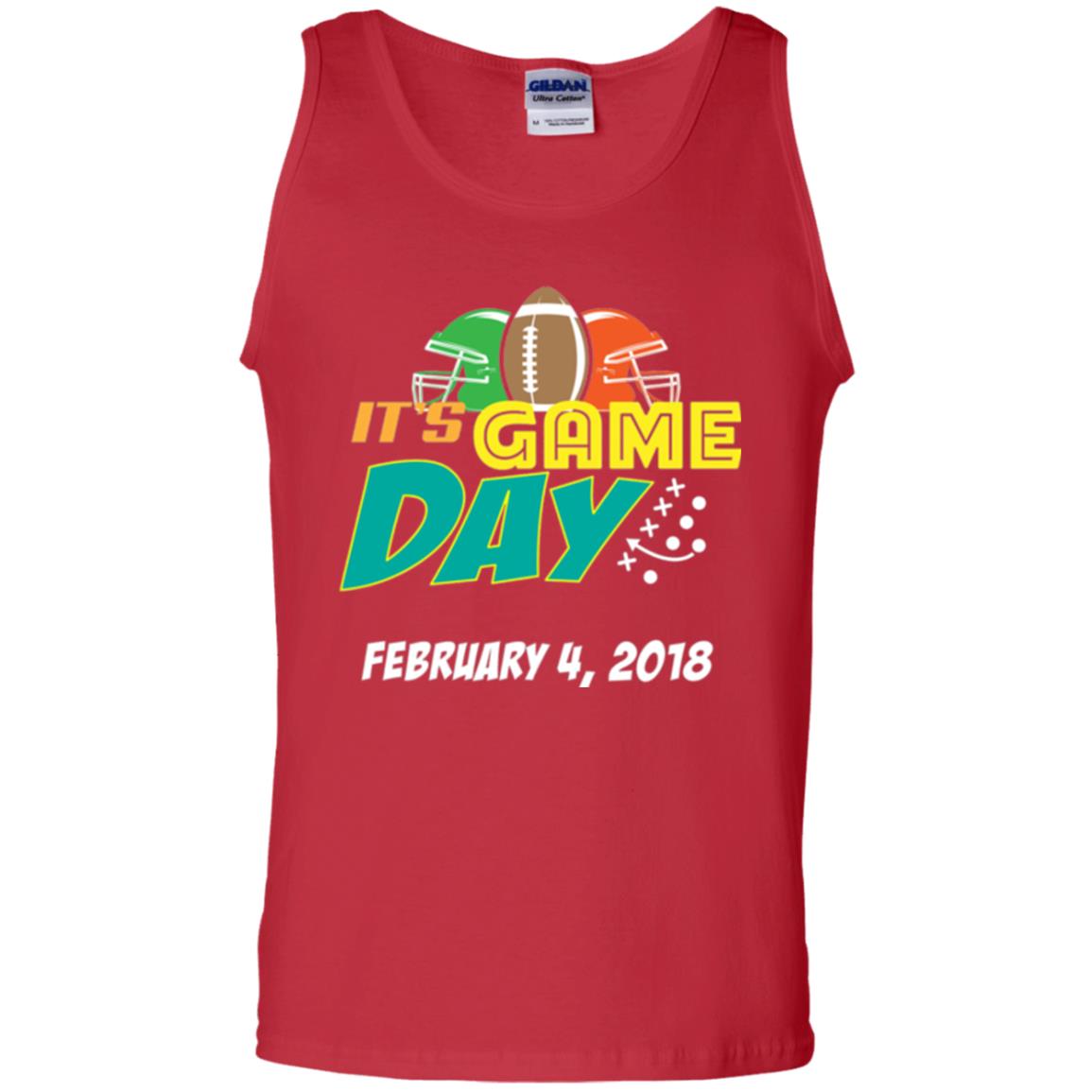 Football Lover T-shirt It_s Game Day February 4 2018 T-shirt Red
