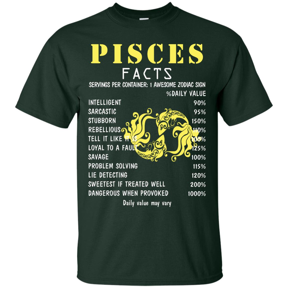 Pisces Facts 1 Awesome Zodiac Sign Gift Shirt For Pisces Horoscope Forest