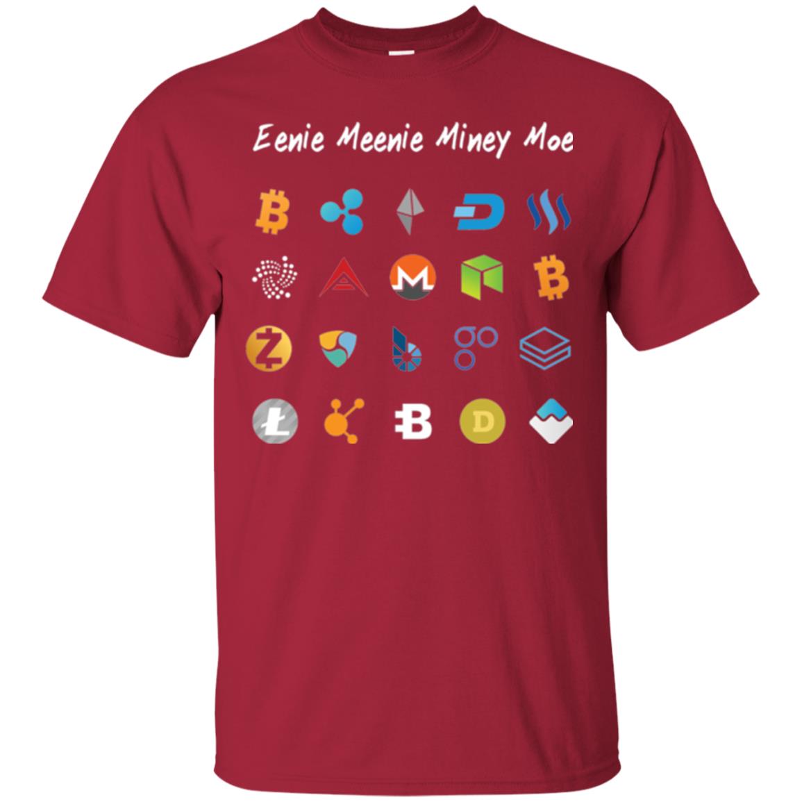 Bitcoin Litecoin Ethereum Eenie Meenie Miney Moe T-shirt Cardinal