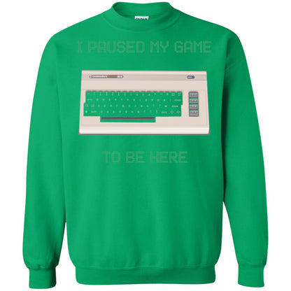 Retro Gamer T-shirt I Paused My Game To Be Here Irish Green