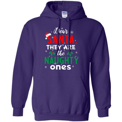 Dear Santa They Are The Naughty Ones Funny X-mas Gift Shirt Purple