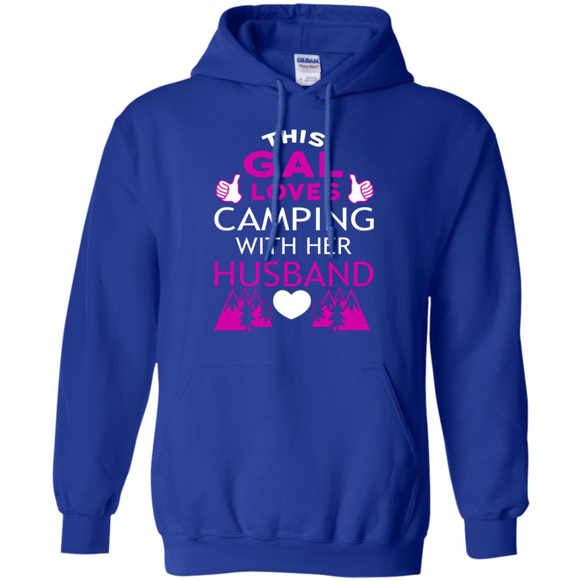This Gal Loves Camping With Her Husband Wife Shirt Royal