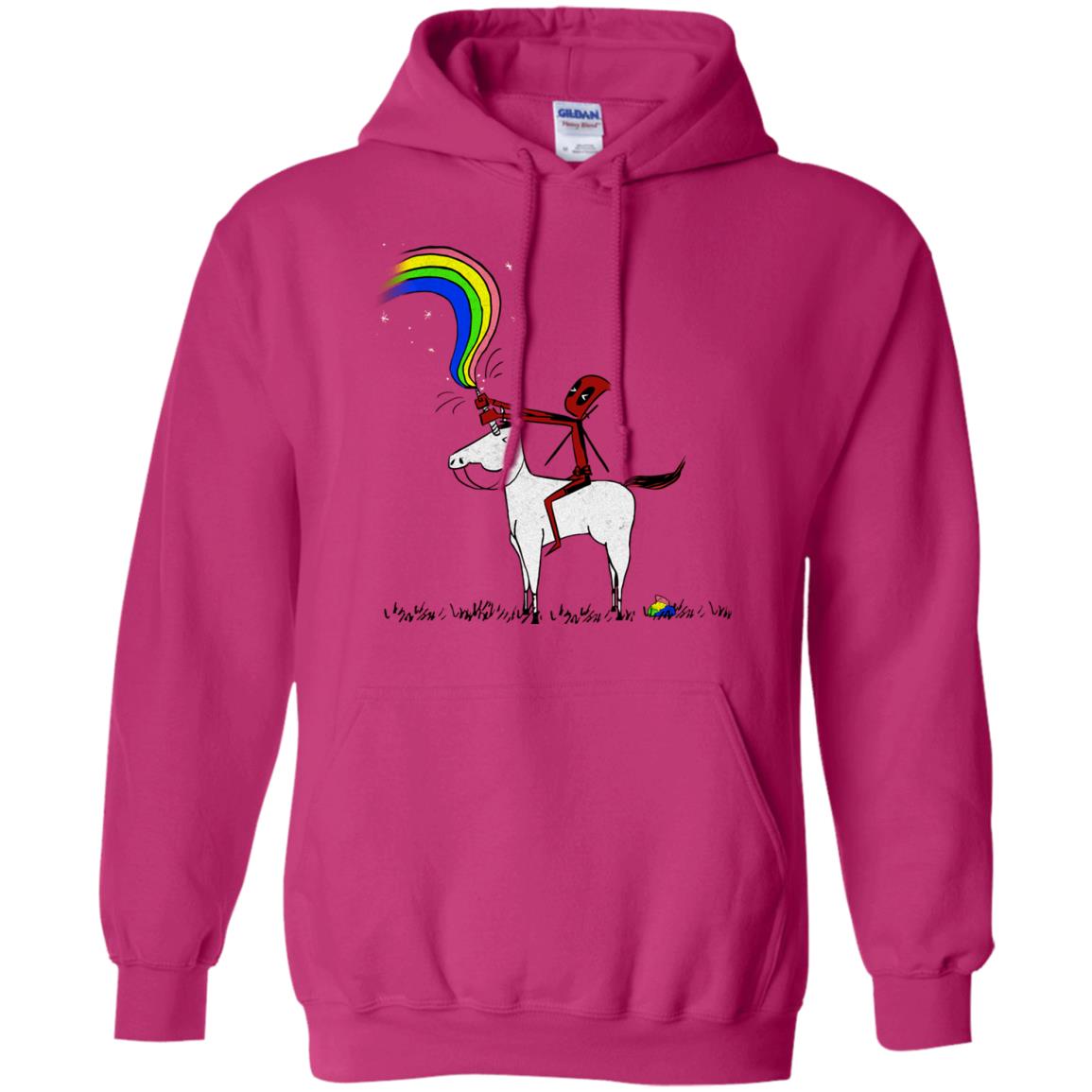 Deadpool With Unicorn Movie T-shirt Heliconia