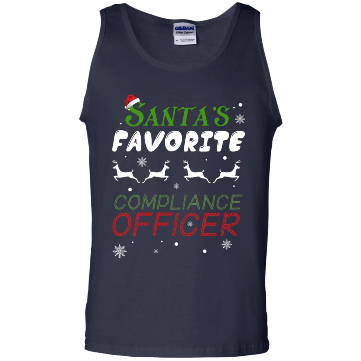 Santa's Favorite Compliance Officer X-mas Shirt Navy